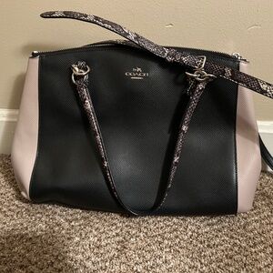 Authentic Gorgeous Black and Tan Coach Bag